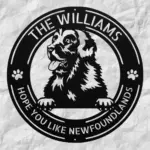Personalized Newfoundland Dog Metal Sign